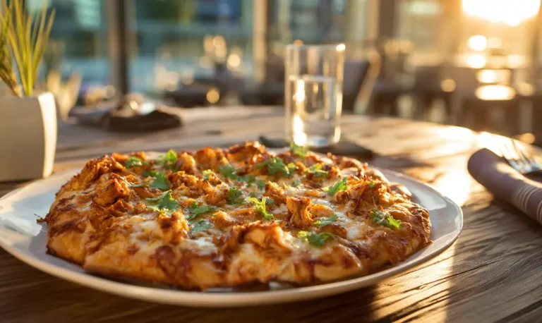 Pizza California Pizza Kitchen au poulet BBQ, coriandre et fromage fondant