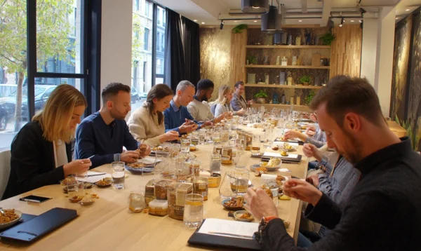 Jury d’experts dégustant les produits en compétition au Snacking d’Or