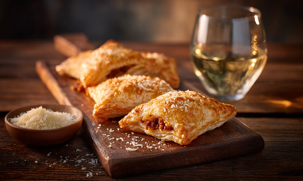 Roulés feuilletés croustillants au chorizo et fromage pour apéritif convivial