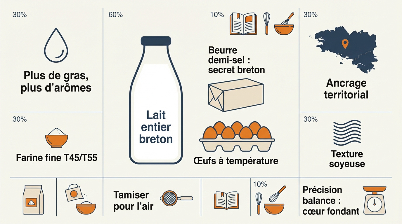 Far breton traditionnel aux pruneaux avec une texture fondante et dorée