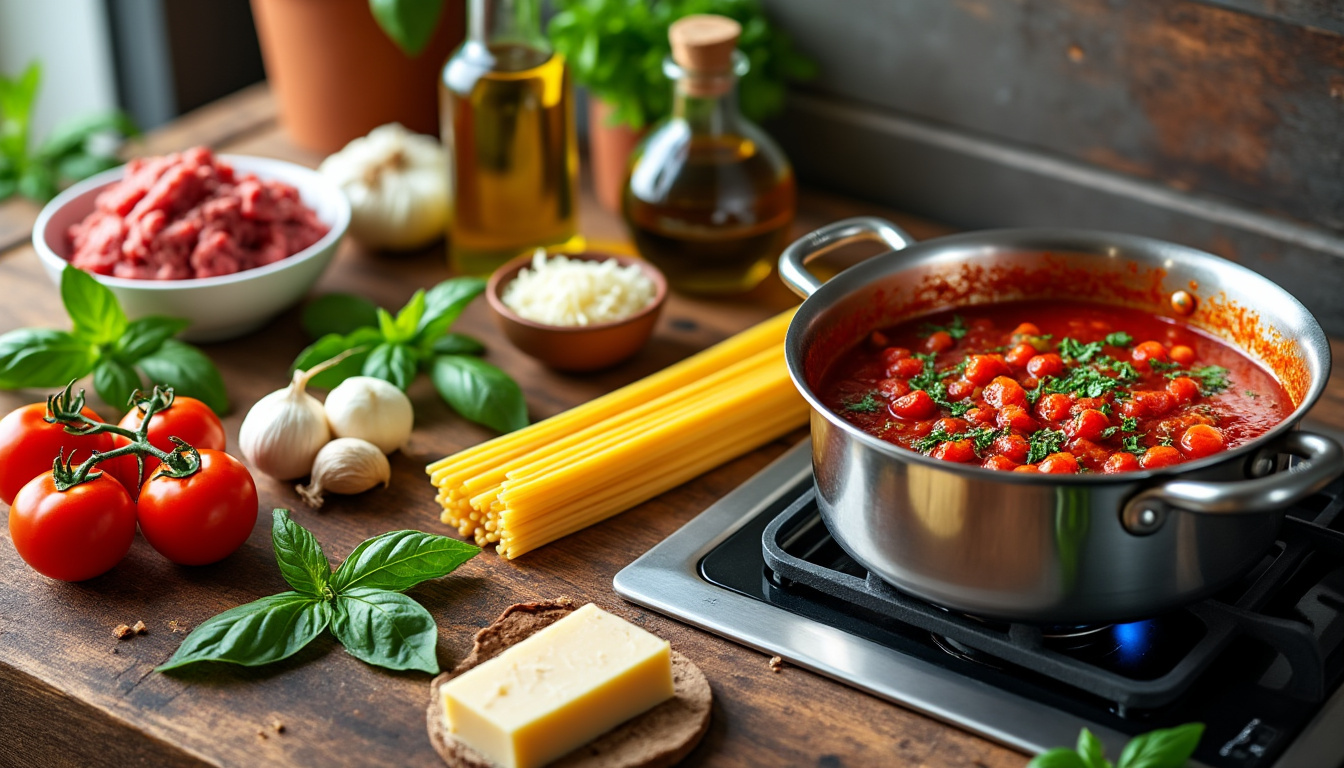 découvrez les ingrédients essentiels et la méthode simple pour préparer des spaghettis bolognaise savoureux et authentiques.