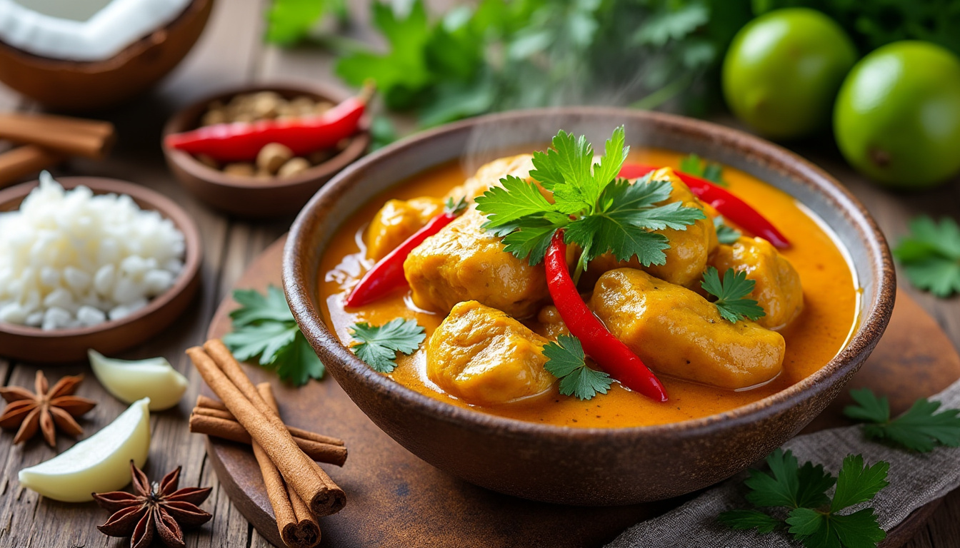 découvrez les saveurs authentiques et les secrets du poulet curry coco pour un plat exotique et savoureux, facile à préparer chez vous.