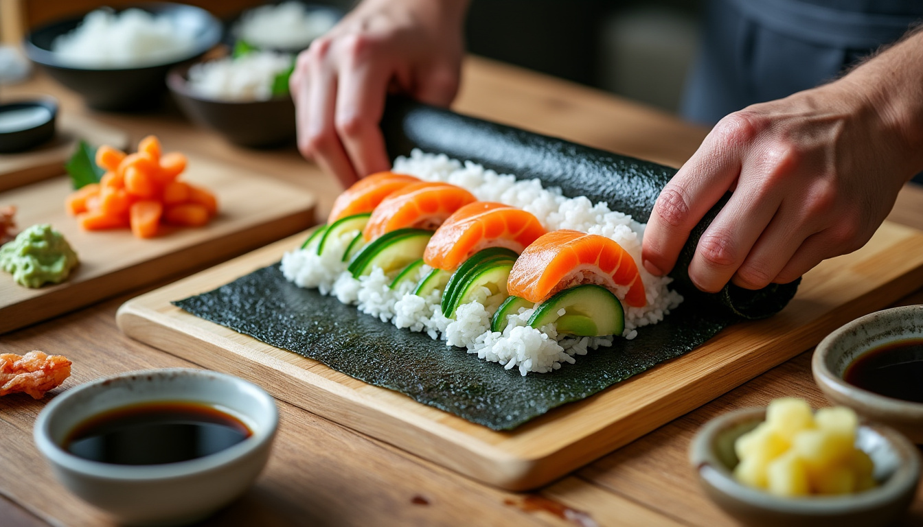 découvrez les techniques de roulage essentielles et les ingrédients indispensables pour préparer des sushis délicieux et authentiques chez vous.