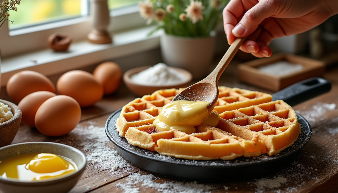 découvrez la recette traditionnelle des gaufres de liège, une gourmandise belge au goût unique grâce à sa pâte légère et ses perles de sucre caramélisées.